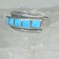 Zuni ring size 5 turquoise band sterling silver women
