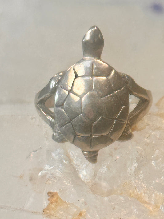 Vintage turtle ring size 6.5 Sterling silver women girls