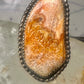 Petrified wood ring Navajo size 7.25 sterling silver women