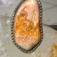 Petrified wood ring Navajo size 7.25 sterling silver women