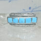 Zuni ring size 5 turquoise band sterling silver women