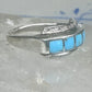 Zuni ring size 5 turquoise band sterling silver women