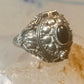 Vintage Poison ring black onyx boho ring size 7.75 Sterling silver women girls