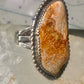 Petrified wood ring Navajo size 7.25 sterling silver women