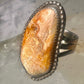 Petrified wood ring Navajo size 7.25 sterling silver women