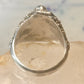 Vintage Poison ring black onyx boho ring size 7.75 Sterling silver women girls
