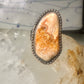 Petrified wood ring Navajo size 7.25 sterling silver women