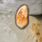 Petrified wood ring Navajo size 7.25 sterling silver women