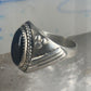 Onyx ring Navajo signed size 10 sterling silver women men