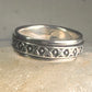 Spinner Ring wedding band XOXO geometric size 12.5 sterling silver women men