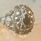 Vintage Poison ring black onyx boho ring size 7.75 Sterling silver women girls
