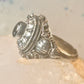 Vintage Poison ring black onyx boho ring size 7.75 Sterling silver women girls