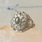 Vintage Poison ring black onyx boho ring size 7.75 Sterling silver women girls