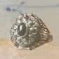 Vintage Poison ring black onyx boho ring size 7.75 Sterling silver women girls