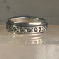 Spinner Ring wedding band XOXO geometric size 12.5 sterling silver women men