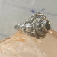 Vintage Poison ring black onyx boho ring size 7.75 Sterling silver women girls