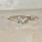 Black Hills Gold ring heart leaves band Valentine love ring size 6.7 Sterling silver women girls