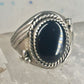 Onyx ring Navajo signed size 10 sterling silver women men