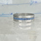 Zuni ring size 7 turquoise chips band sterling silver women