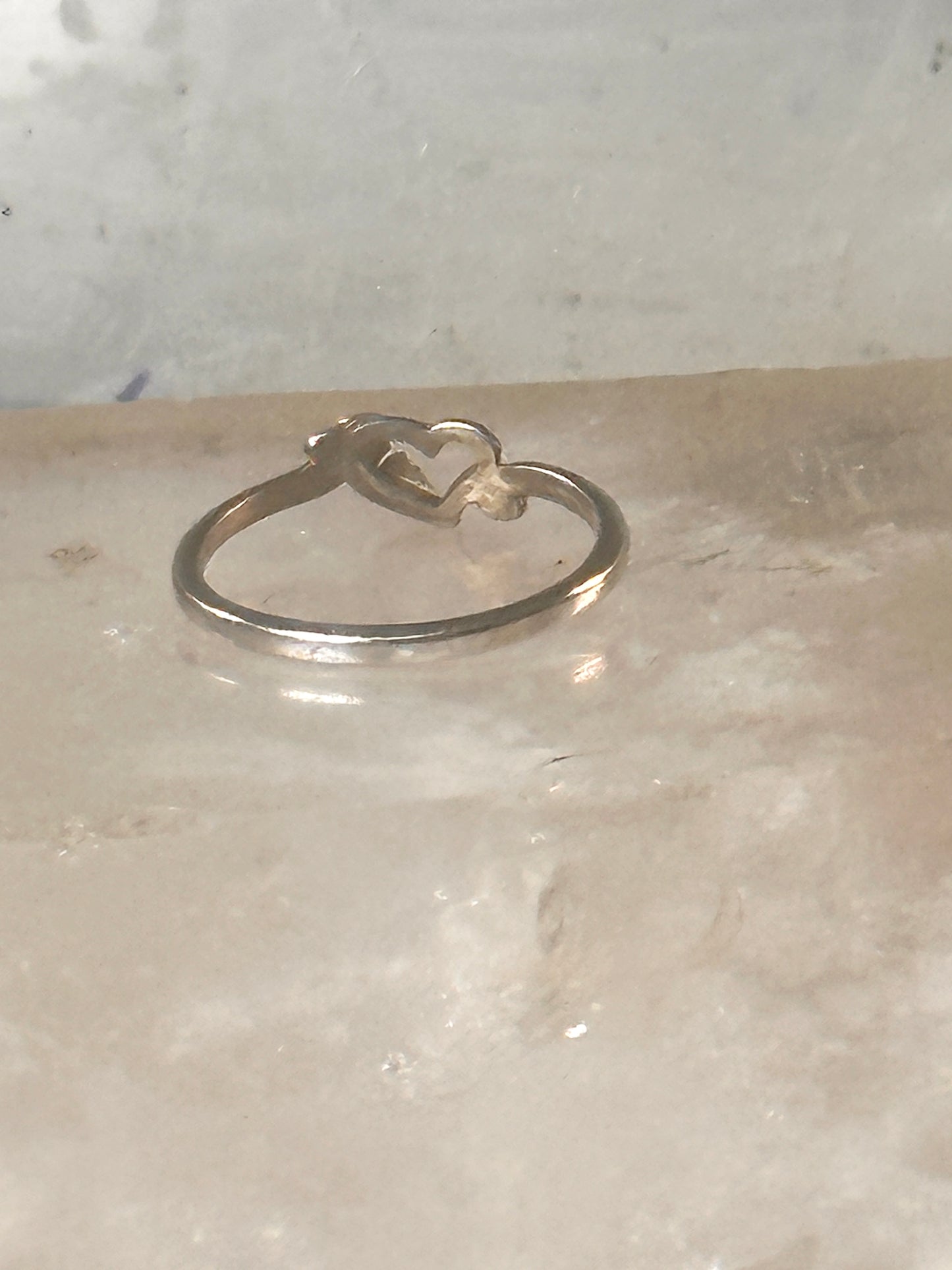 Black Hills Gold ring heart leaves band Valentine love ring size 6.7 Sterling silver women girls