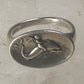 Dolphin ring lady mermaid band size 4.50 sterling silver women girls