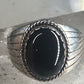 Onyx ring Navajo signed S size 11 sterling silver women men