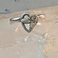 Black Hills Gold ring heart leaves band Valentine love ring size 6 Sterling silver women girls