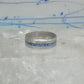 Zuni ring size 7 turquoise chips band sterling silver women