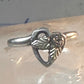 Black Hills Gold ring heart leaves band Valentine love ring size 6 Sterling silver women girls