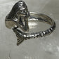 Mermaid ring size 6.75 figurative band sterling silver women  girls