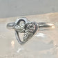 Black Hills Gold ring heart leaves band Valentine love ring size 6 Sterling silver women girls