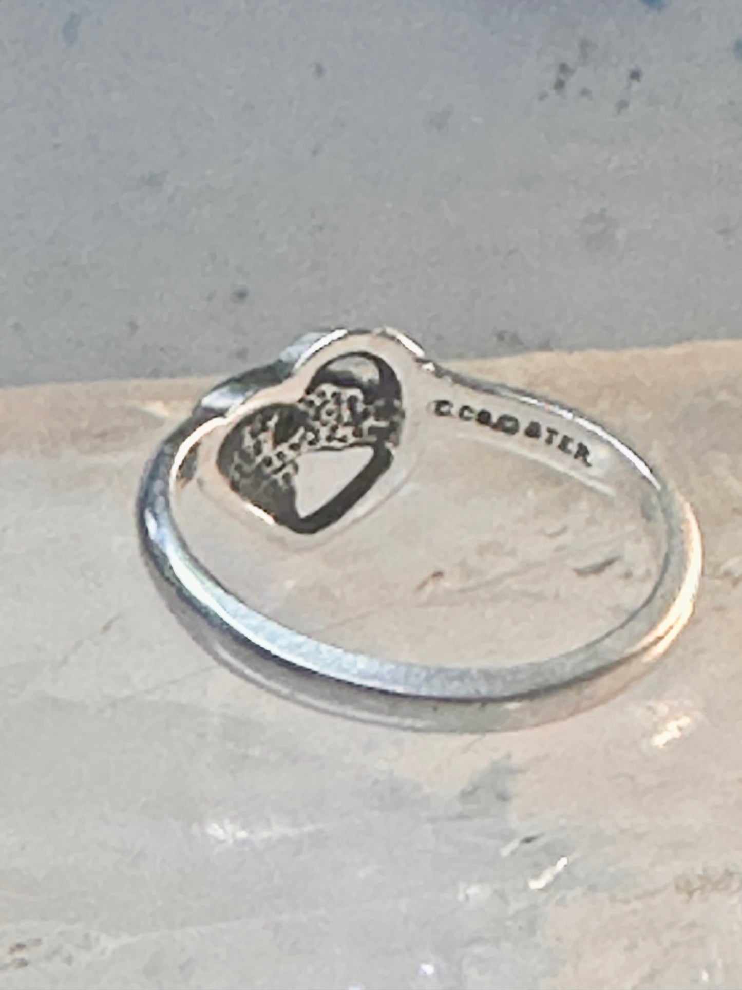 Black Hills Gold ring heart leaves band Valentine love ring size 6 Sterling silver women girls