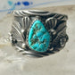 Long Navajo ring turquoise band leaves C. Lewis sterling silver size 8.2 women men