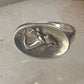 Dolphin ring lady mermaid band size 4.50 sterling silver women girls