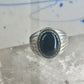 Onyx ring Navajo signed S size 11 sterling silver women men