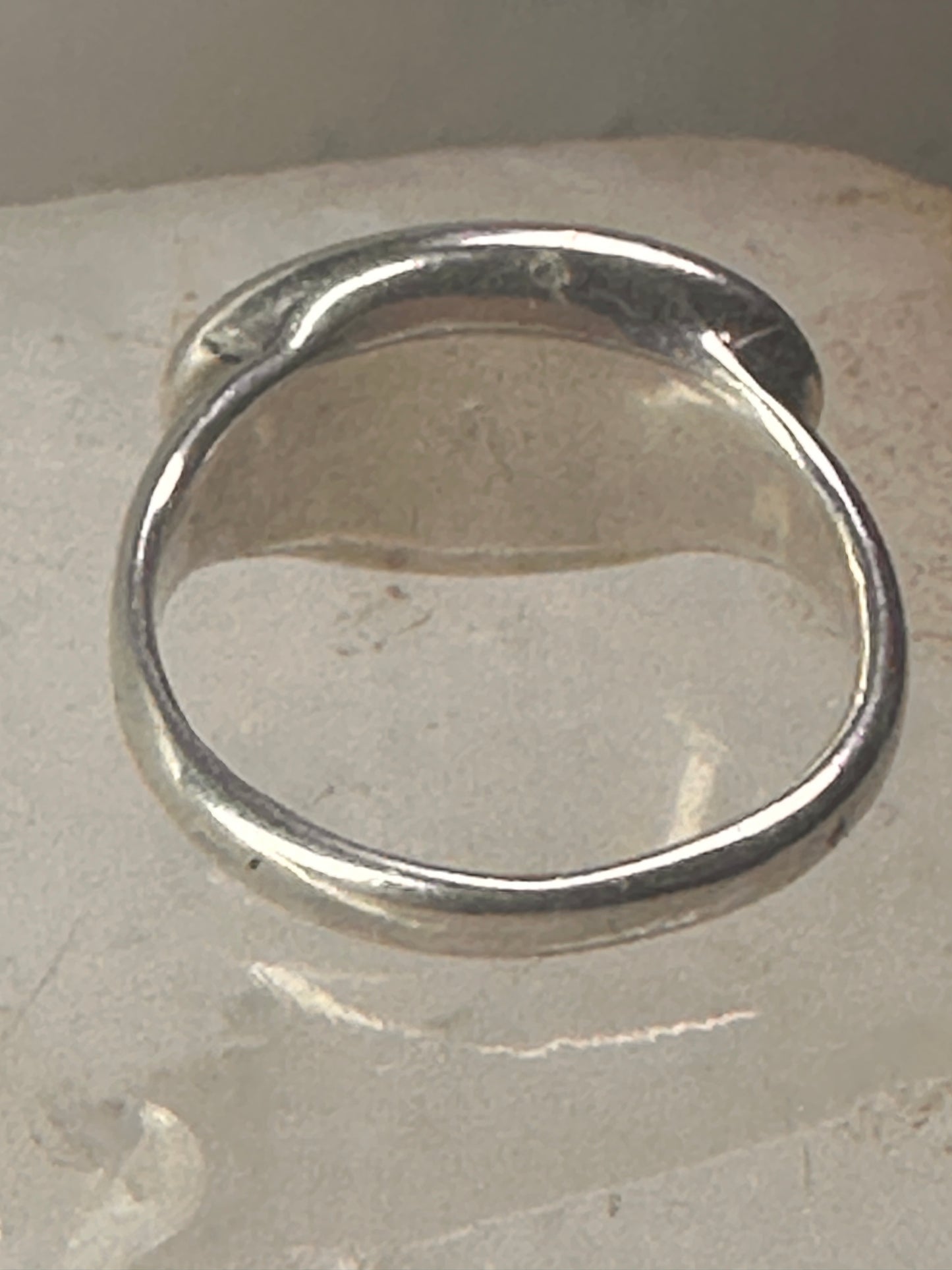 Dolphin ring lady mermaid band size 4.50 sterling silver women girls