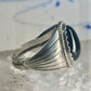 Onyx ring Navajo signed S size 11 sterling silver women men