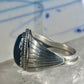 Onyx ring Navajo signed S size 11 sterling silver women men