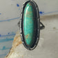 Long Navajo ring turquoise sterling silver size 8.50 women