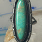 Long Navajo ring turquoise sterling silver size 8.50 women