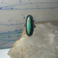 Long Navajo ring turquoise sterling silver size 8.50 women