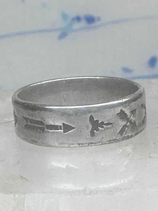 Bell trading Co ring size 6.75 crossed arrows band southwestern sterling silver women