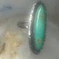 Long Navajo ring turquoise sterling silver size 8.50 women