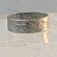 Road Runner ring cactus Bell Co Navajo artists band ring size 5.5 Sterling silver women