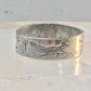 Road Runner ring cactus Bell Co Navajo artists band ring size 5.5 Sterling silver women