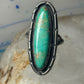 Long Navajo ring turquoise sterling silver size 8.50 women
