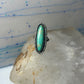 Long Navajo ring turquoise sterling silver size 8.50 women
