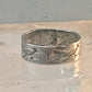 Road Runner ring cactus Bell Co Navajo artists band ring size 5.5 Sterling silver women
