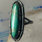 Long Navajo ring turquoise sterling silver size 8.50 women