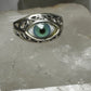 Eye ring size 8.75  cross band sterling silver women men